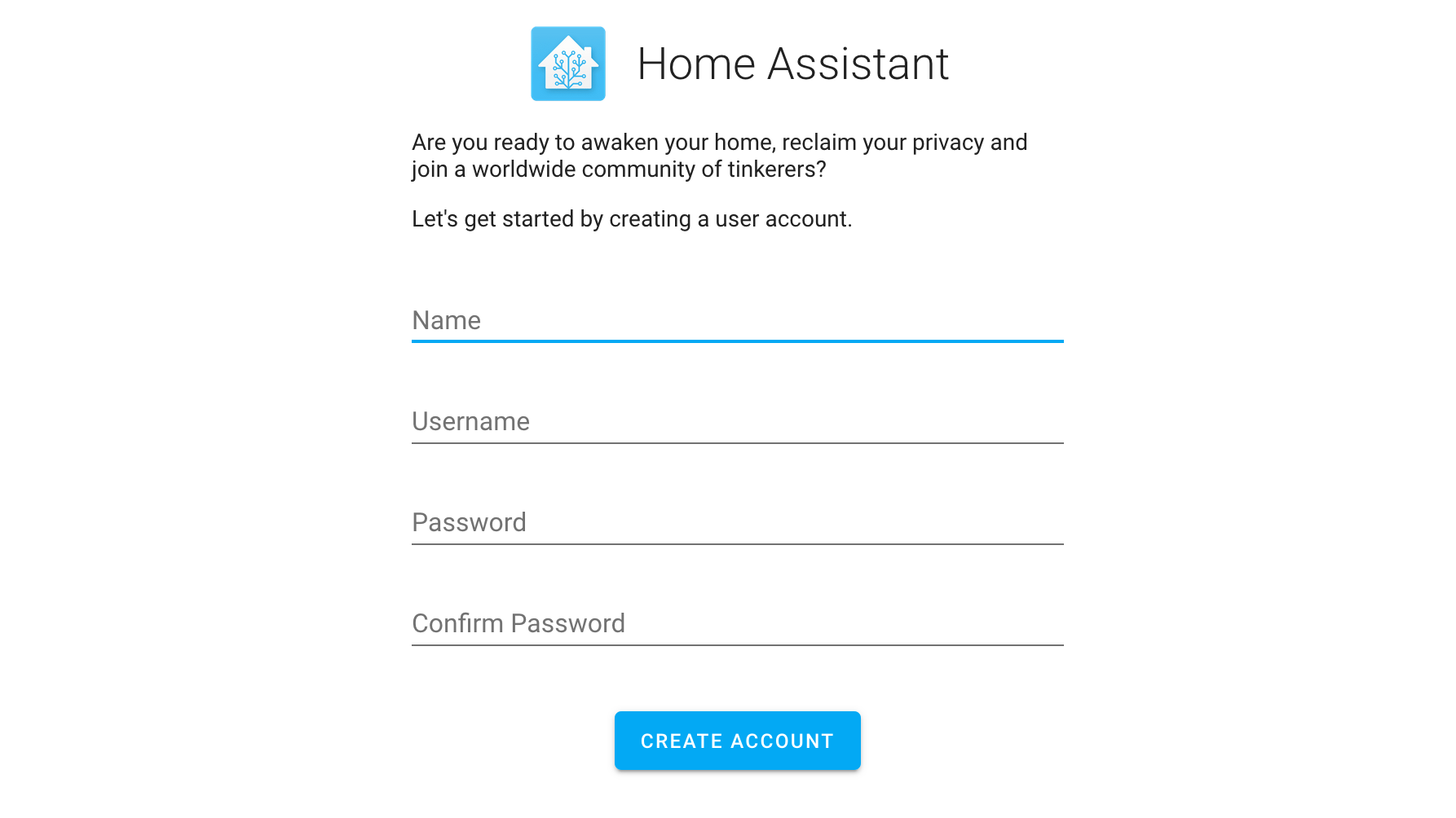 Create Home Assistant User