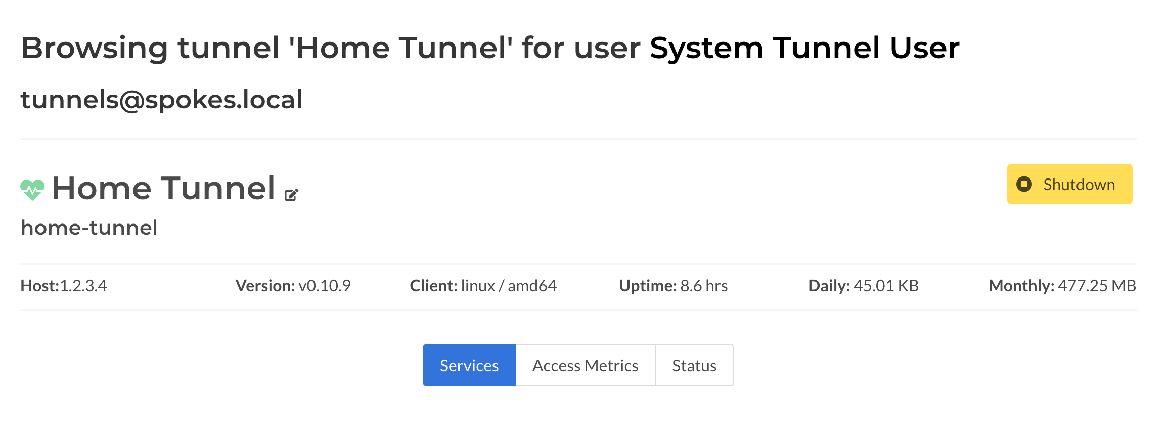 Tunnel Details