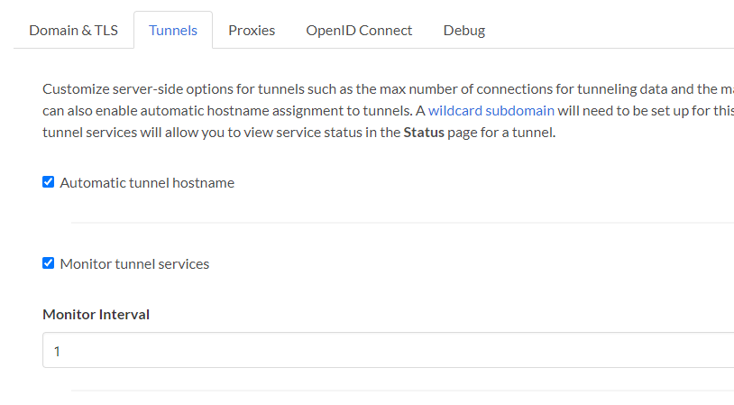 Server Configuration - Monitoring Upstream Services