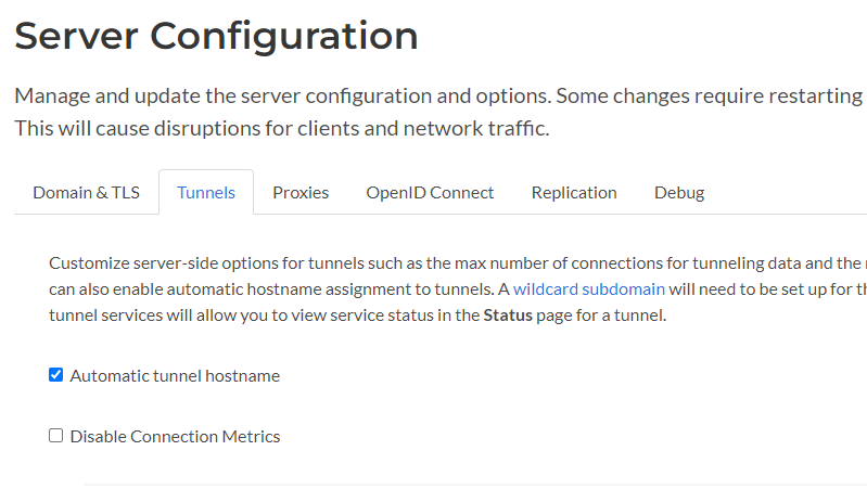 DIsable Connection Trackiong