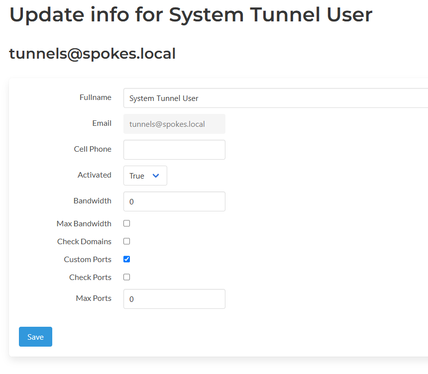 User-specific custom port permission