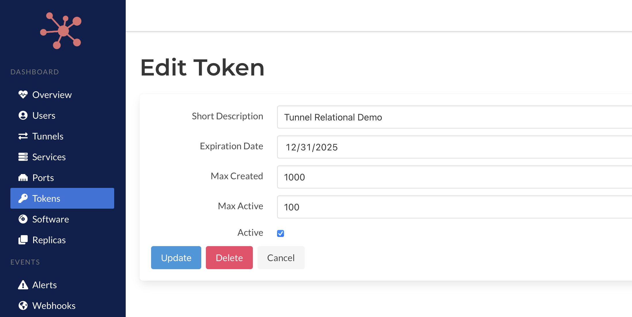 New Registration Token Limits
